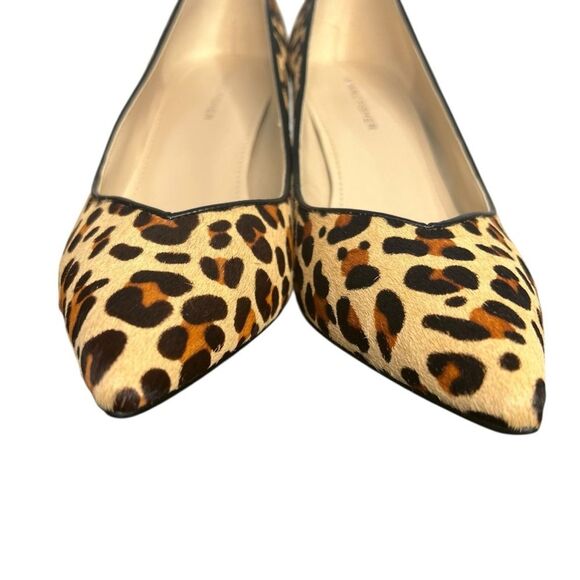 Marc Fisher Caitlin Leopard Calf Hair Pumps Heels Womens 8M Pointed Toe Shoes - Picture 6 of 9